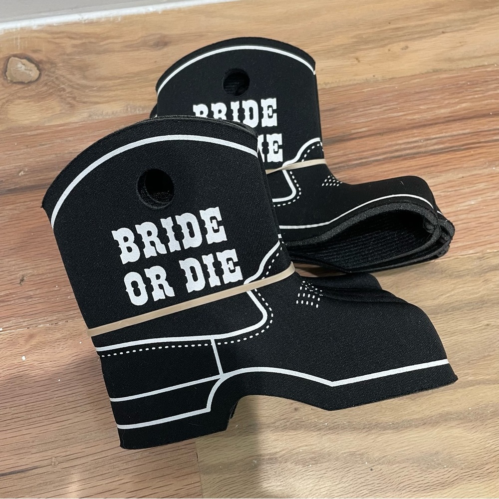 Bride or Die Boot Koozie